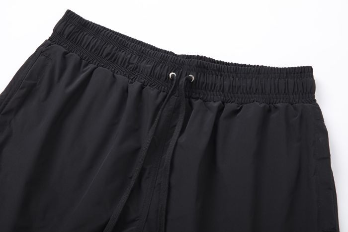 Arch Cursive Arts And Crafts District Slogan Print Back Cargo Pocket Leather Label Drawstring Swim Trunk Shorts 29343008