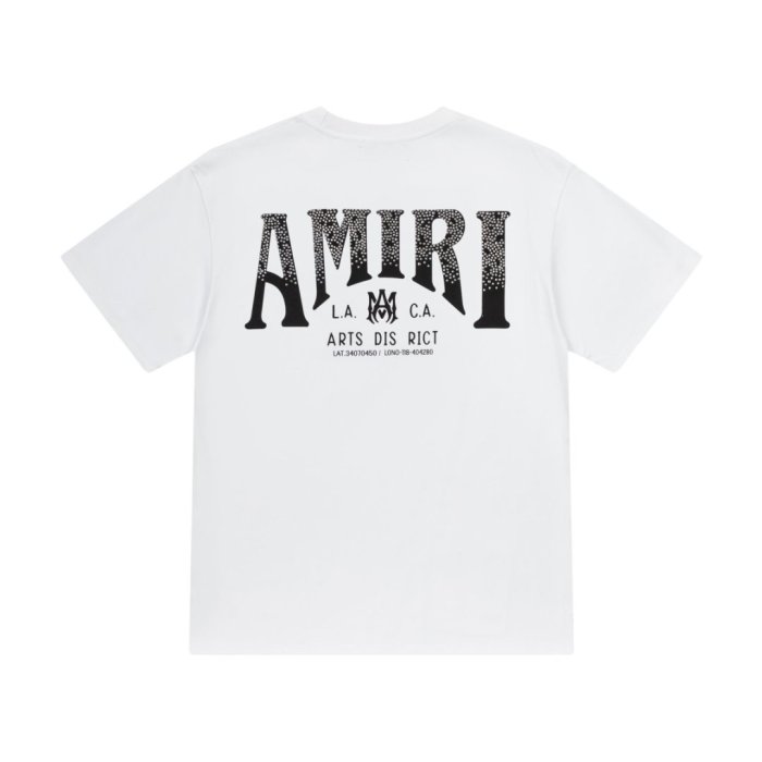 Gothic M Emblem Print Back Speckled Sparkle City District Slogan Text Graphic Tee 3 colors 29342963