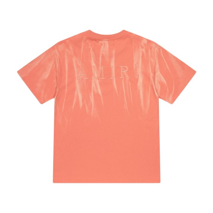 Retro Washed Streetwear Front Chest Hidden Monogram Print All Over Streaky Gradient Dye Baggy Casual Tee 2 colors 29342943