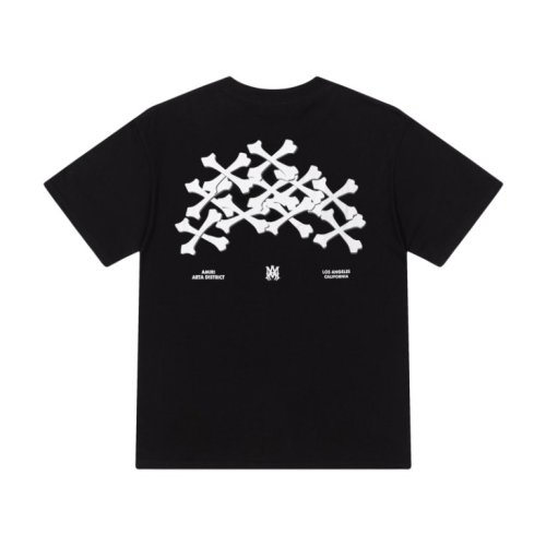 Minimal Streetwear Front Chest Small Serif Letter Print Back Crossed Bone Cluster With Text Logo Graphic Tee 4 colors 29342973