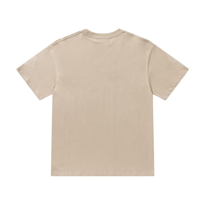 Minimal High Street Front Large Serif Letter Print Bottom Small Monogram Logo Oversized Crew Neck Tee 3 colors 29342505