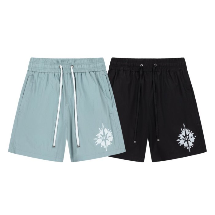 Abstract Burst Star Brand Print Back Back Tag Cargo Pocket Baggy Lightweight Quick Dry Swim Trunk Beach Shorts 2 colors 29342782