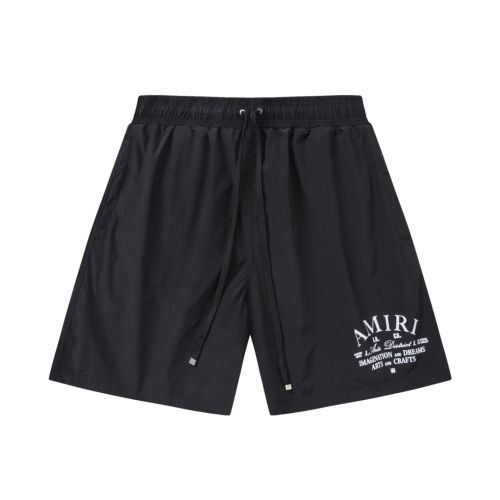 Arch Cursive Arts And Crafts District Slogan Print Back Cargo Pocket Leather Label Drawstring Swim Trunk Shorts 29343008