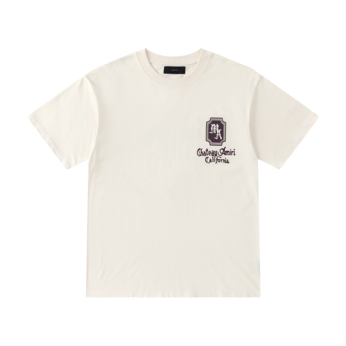 Shield Emblem Chateau Text Print Back Flowing Gothic Chateau California Word Graphic Tee 2 colors 29342980
