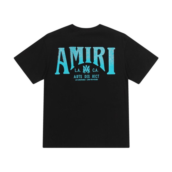 Gothic M Emblem Print Back Speckled Sparkle City District Slogan Text Graphic Tee 3 colors 29342963