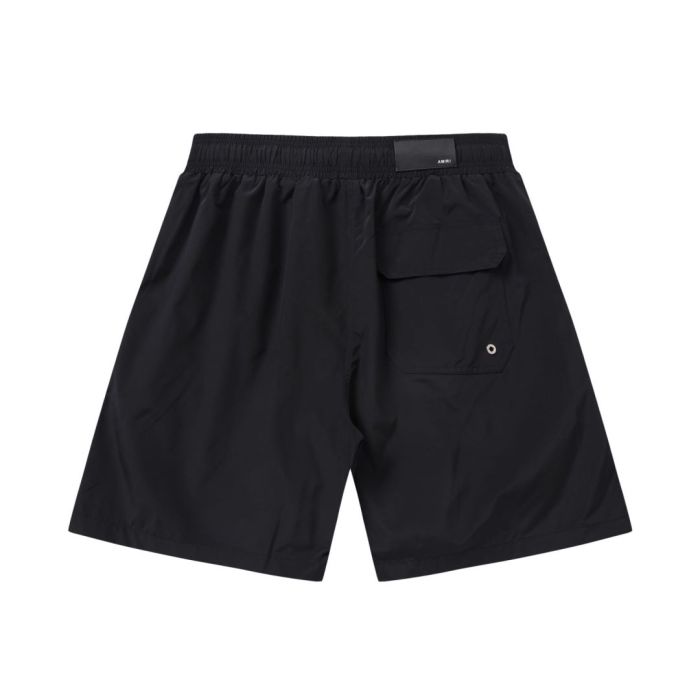 Minimal High Street Front Vertical Stacked Letter Side Print Loose Drawstring Quick Dry Swim Trunk Beach Shorts 2 colors 29342999