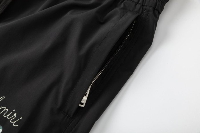 Retro Streetwear Front Billiard Cue Ball Hollywood Print Back Solid Plain Cargo Pocket Design Drawstring Swim Trunk Shorts 29342684