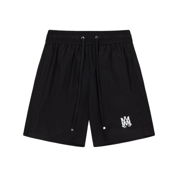Minimal Gothic Streetwear Front White Heart M Monogram Embroidery Logo Print Loose Drawstring Swim Trunk Beach Shorts 2 colors 29342989