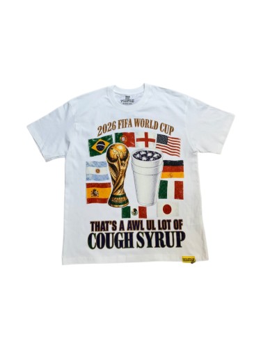 Vintage Washed Streetwear Front 2026 Fifa World Cup Trophy Multi National Flags Cup Slogan Distressed Print T-Shirt 29343100