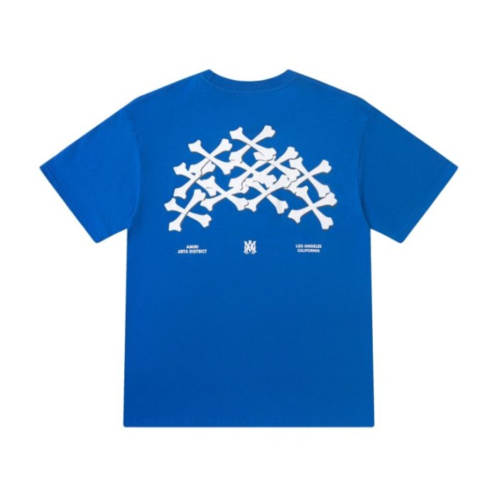 Minimal Streetwear Front Chest Small Serif Letter Print Back Crossed Bone Cluster With Text Logo Graphic Tee 4 colors 29342973