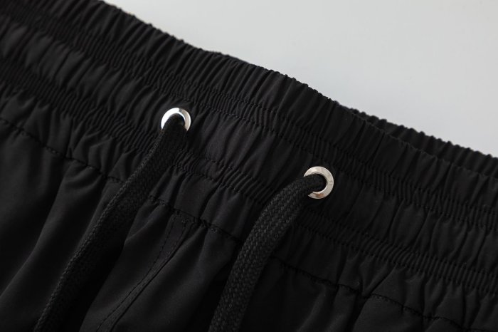 Retro Streetwear Front Billiard Cue Ball Hollywood Print Back Solid Plain Cargo Pocket Design Drawstring Swim Trunk Shorts 29342684