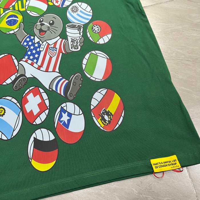 Cartoon Streetwear Front Cute Us Jersey Sea Lion Multinational Country Flag Football Ball Slogan Print T-Shirt 4 colors 29343108