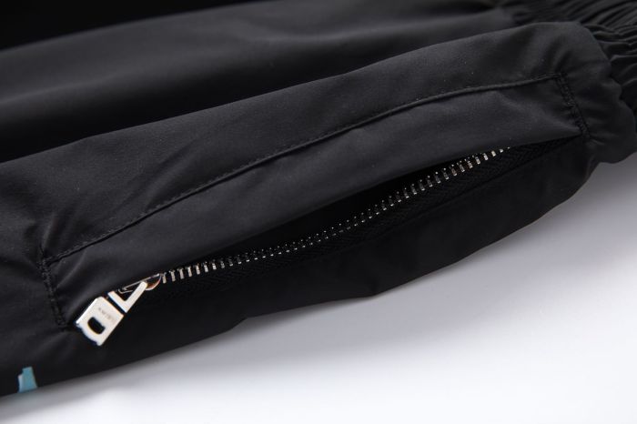 Iridescent Overlap AM Monogram Print Back Gradient Holographic RI Letter Cargo Pocket Leather Label Drawstring Swim Trunk Shorts 29343023