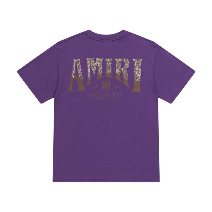 Gothic M Emblem Print Back Speckled Sparkle City District Slogan Text Graphic Tee 3 colors 29342963