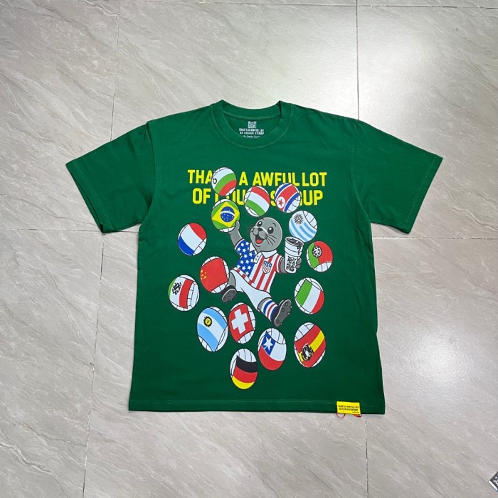 Cartoon Streetwear Front Cute Us Jersey Sea Lion Multinational Country Flag Football Ball Slogan Print T-Shirt 4 colors 29343108