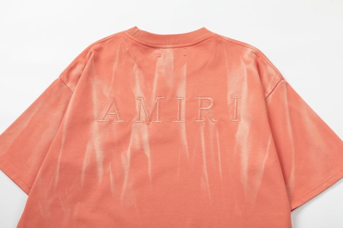 Retro Washed Streetwear Front Chest Hidden Monogram Print All Over Streaky Gradient Dye Baggy Casual Tee 2 colors 29342943