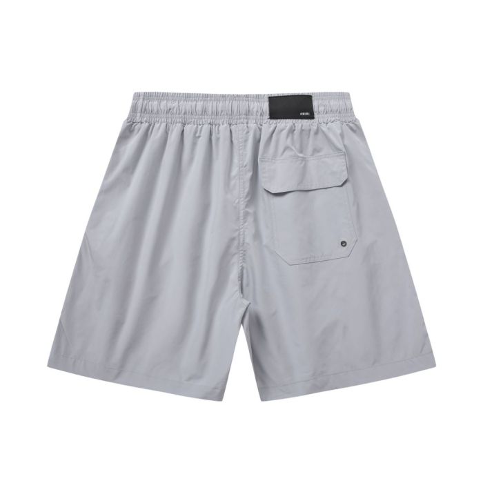 Minimal High Street Front Vertical Stacked Letter Side Print Loose Drawstring Quick Dry Swim Trunk Beach Shorts 2 colors 29342999