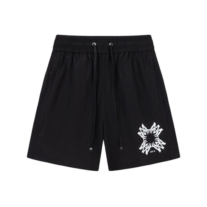 Minimal Luxury Front Geometric Tribal Star Text Print Baggy Lightweight Swim Trunk Beach Shorts 2 colors 29342992