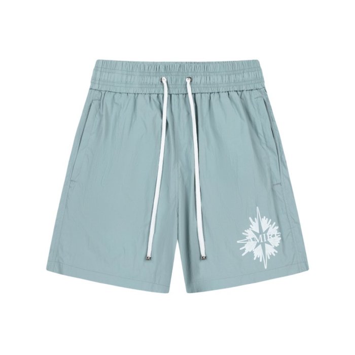 Abstract Burst Star Brand Print Back Back Tag Cargo Pocket Baggy Lightweight Quick Dry Swim Trunk Beach Shorts 2 colors 29342782