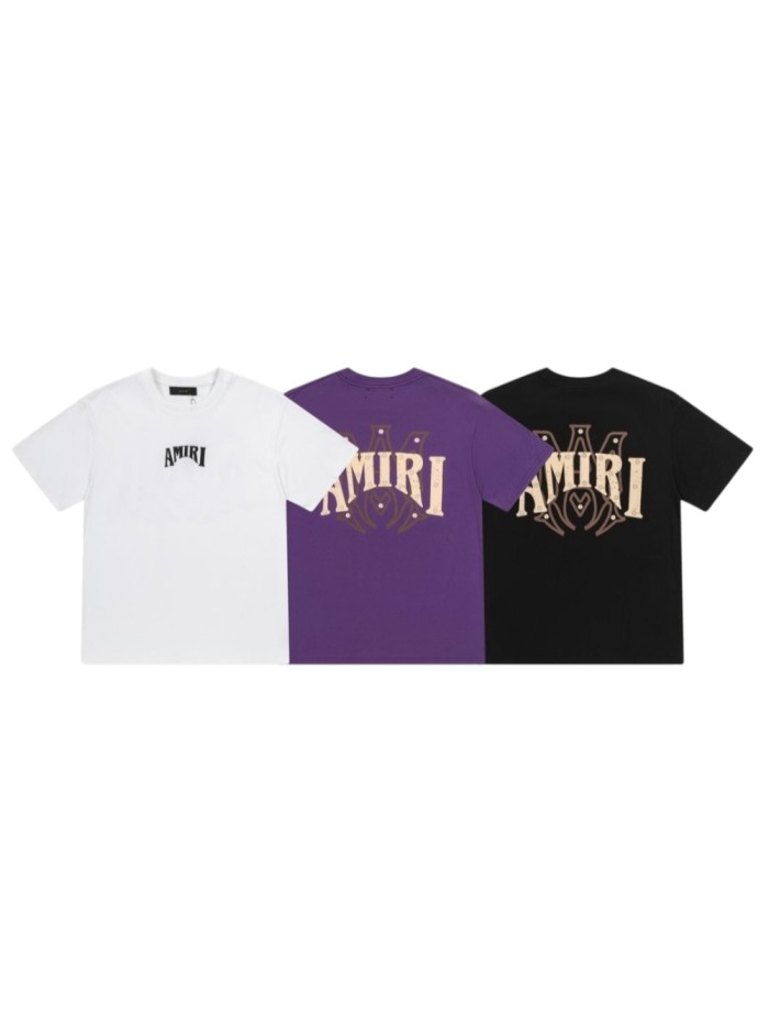 Small M Heart Monogram Print Back Gradient Glitter LA CA Arts District Letter Graphic Tee 3 colors 29342954