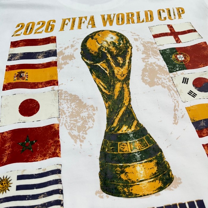 Vintage Washed Streetwear Front World Cup National Flag Letter Cup Graffiti Long Sleeve T-Shirt 29343069