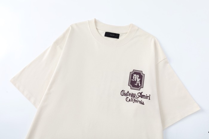 Shield Emblem Chateau Text Print Back Flowing Gothic Chateau California Word Graphic Tee 2 colors 29342980