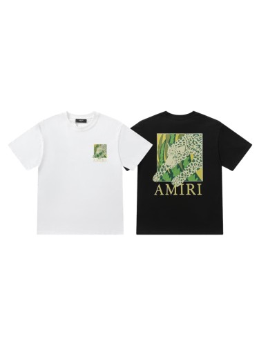 Vintage Jungle Streetwear Front Small Leopard Square Patch Print Back Large Tropical Leopard Frame Letter Graphic Tee 2 colors 29342535