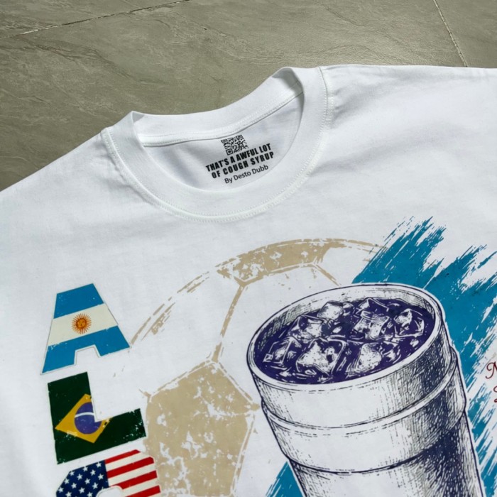 Vintage Washed Streetwear Front World Cup National Flag Letter Cup Graffiti Long Sleeve T-Shirt 29343069