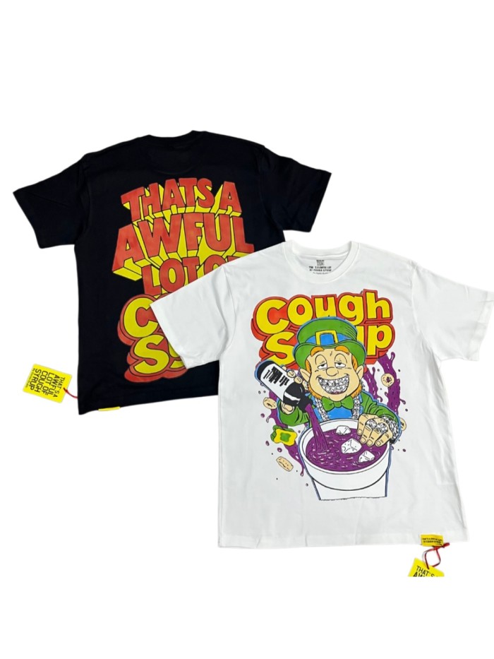 Retro Holiday Streetwear Front Green Leprechaun Diamond Grill Teeth Syrup Bottle Cup Drip Cartoon Art Print Oversized T-Shirt 2 colors 29344022
