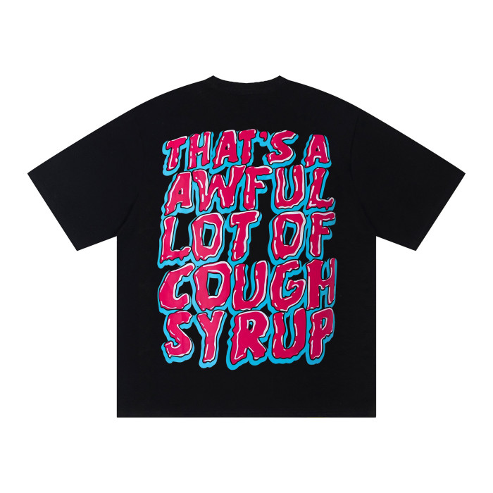 Horror Hip Hop Streetwear Front Chucky Doll Knife Syrup Cup Drip Graffiti Letter Cartoon Print Oversized T-Shirt 29344001