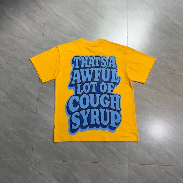 Y2K Relax Street Bright Yellow Background Cartoon Honey Bear Purple Syrup Dripping Liquid Art Print T-Shirt 29344143