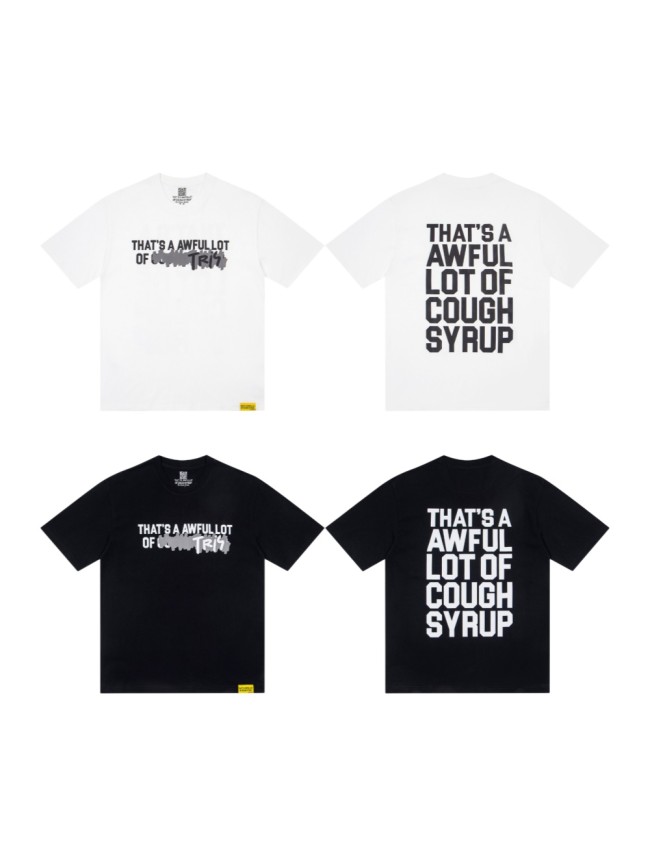 Minimal Hip Hop Streetwear Front Crossed Out Text TRY Graffiti Block Letter Print Back Stacked Bold Block Slogan Graphic Oversized T-Shirt 2 colors 29343909