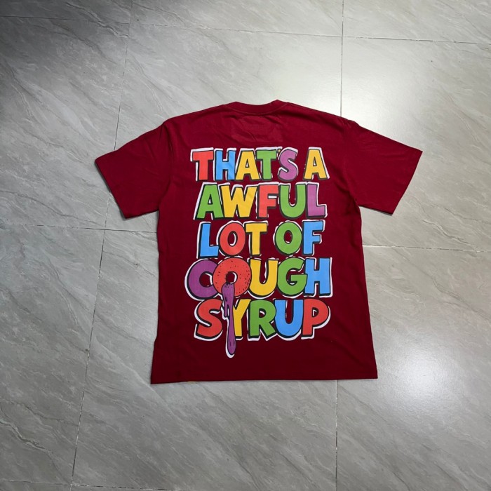 West Coast Casual Fashion Vivid Color Toucan Character Hip Hop Jewelry Syrup Pouring Bubble Font Print T-Shirt 29344093