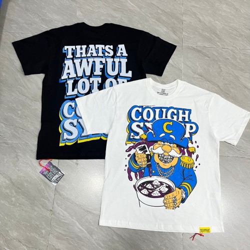 Cartoon Hip Hop Streetwear Front Captain Character Pouring Purple Syrup Bowl Bottle Chain 3D Outline Letter Graphic Oversized T-Shirt 2 colors 29344019
