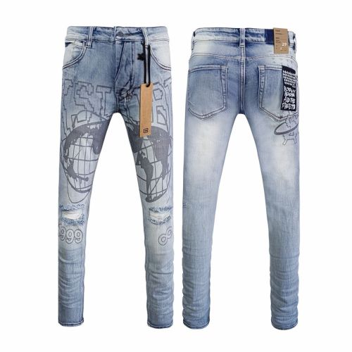 Earth Outline 1999 Print Washed Jeans 29344229