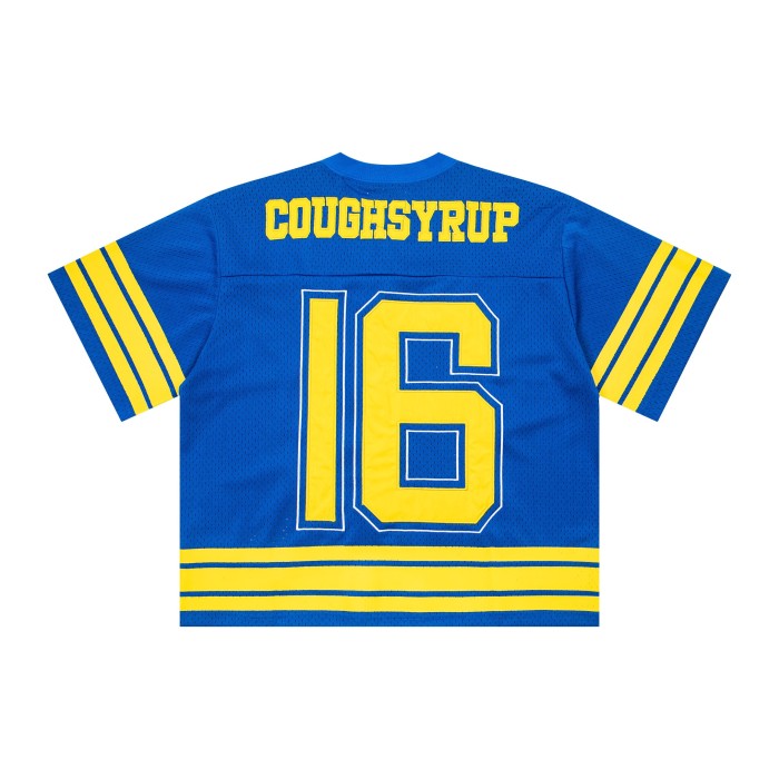 Vintage Football Hip Hop Streetwear Large Number 16 Border Print Mesh Jersey Cropped T-Shirt 4 colors 29344085