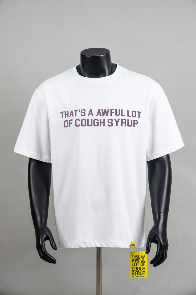 Minimal Hip Hop Streetwear Front Purple Block Letter Back Dripping Purple Syrup Bottle Cup Cartoon Graphic Oversized T-Shirt 29343927