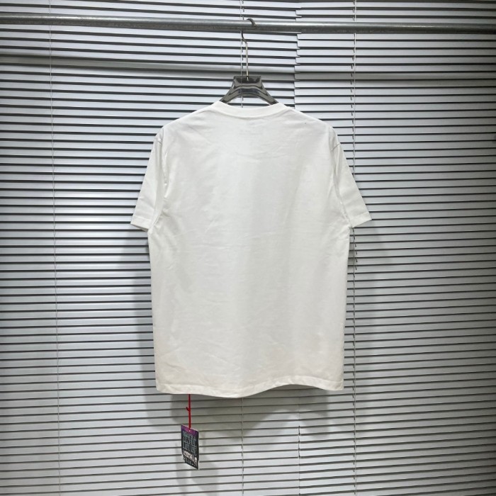 0s Grunge Hip Hop Streetwear Solid White Brick Wall Background Cartoon Face Graffiti Red Strike Through Text T-Shirt 29344169