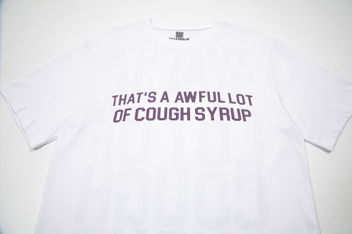 Minimal Hip Hop Streetwear Front Purple Block Letter Back Dripping Purple Syrup Bottle Cup Cartoon Graphic Oversized T-Shirt 29343927