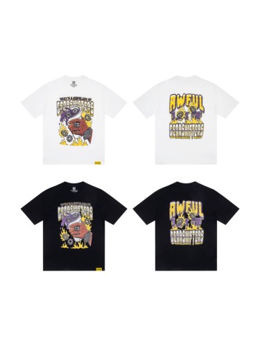 Grunge Streetwear Mechanic Hand Cup Gear Flame Gothic Letter Print Back Stacked 3D Outline Gearshifters Slogan Graphic Oversized T-Shirt 2 colors 29343893