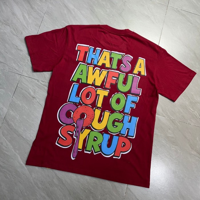 West Coast Casual Fashion Vivid Color Toucan Character Hip Hop Jewelry Syrup Pouring Bubble Font Print T-Shirt 29344093