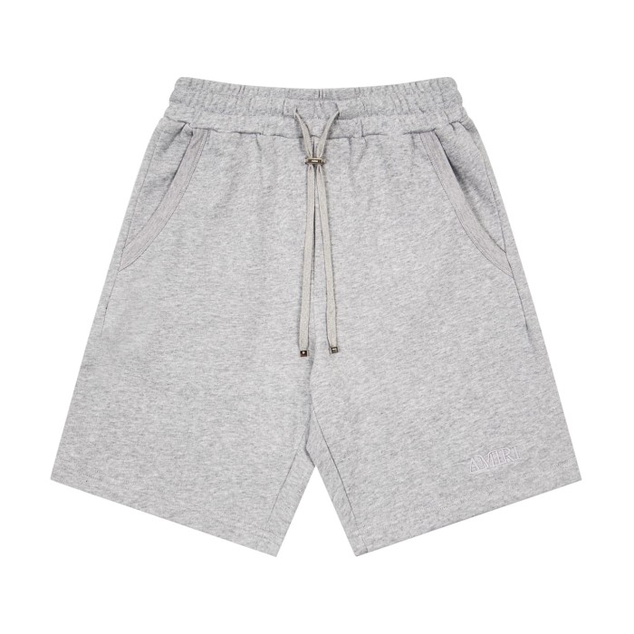 On Tone Serif Embroidery Logo Print Back Patch Pocket Leather Label Loose Drawstring Terry Cotton Casual Sweat Shorts 3 colors 29343871