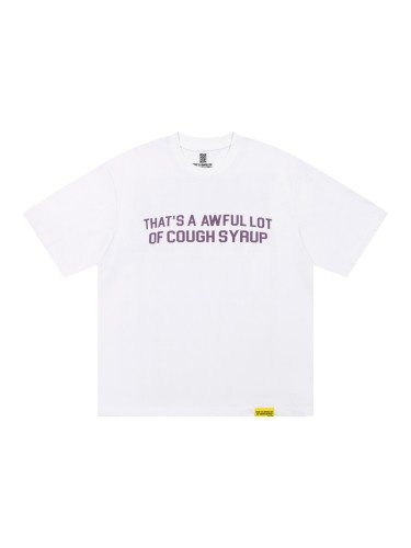 Minimal Hip Hop Streetwear Front Purple Block Letter Back Dripping Purple Syrup Bottle Cup Cartoon Graphic Oversized T-Shirt 29343927