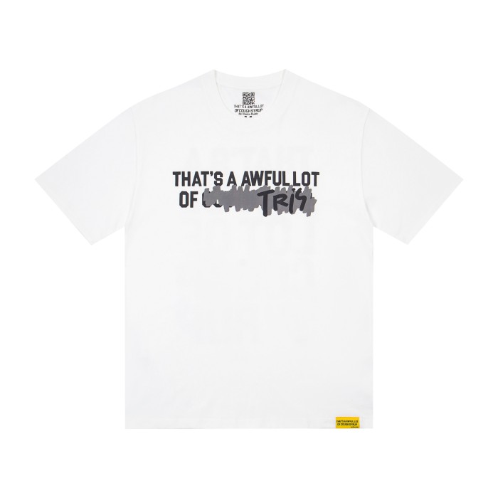 Minimal Hip Hop Streetwear Front Crossed Out Text TRY Graffiti Block Letter Print Back Stacked Bold Block Slogan Graphic Oversized T-Shirt 2 colors 29343909