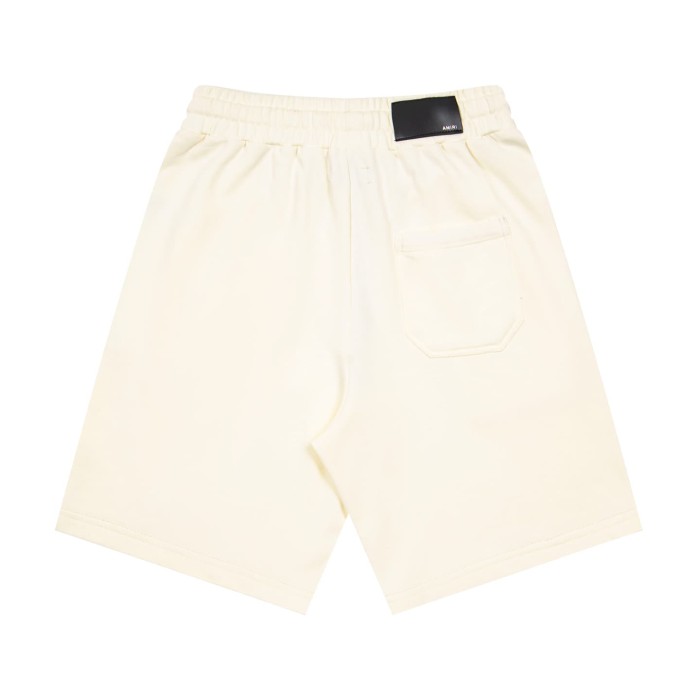 On Tone Serif Embroidery Logo Print Back Patch Pocket Leather Label Loose Drawstring Terry Cotton Casual Sweat Shorts 3 colors 29343871