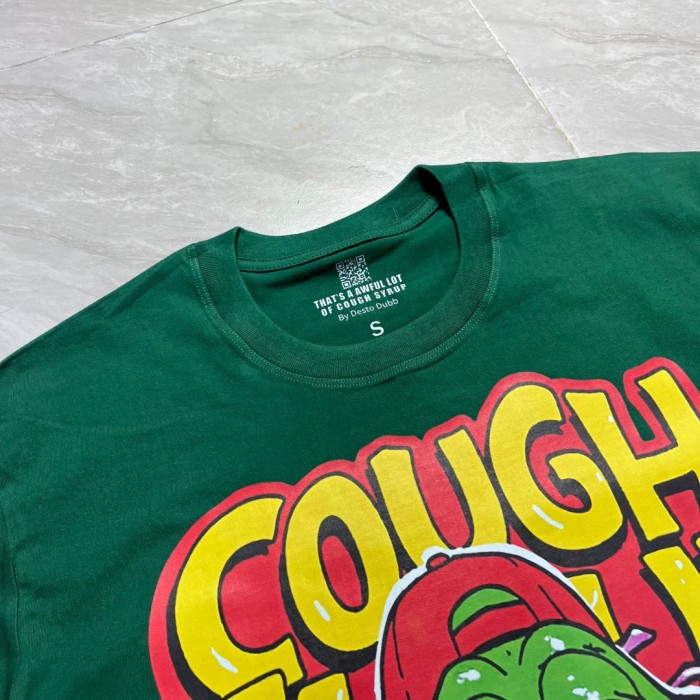 Retro Old School Streetwear Front Chill Frog Mascot Chain Necklace Syrup Drip Cartoon Illustration Print T-Shirt 3 colors 29344031