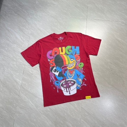 West Coast Casual Fashion Vivid Color Toucan Character Hip Hop Jewelry Syrup Pouring Bubble Font Print T-Shirt 29344093