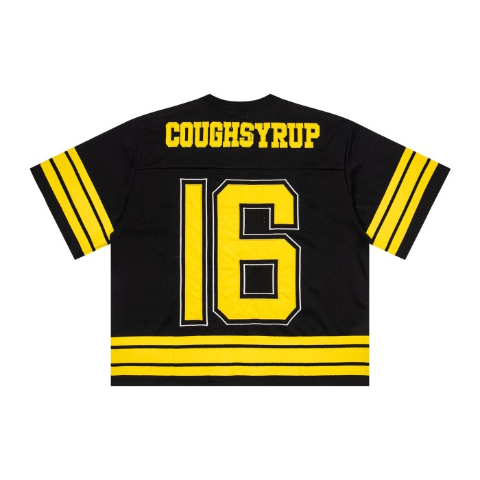 Vintage Football Hip Hop Streetwear Large Number 16 Border Print Mesh Jersey Cropped T-Shirt 4 colors 29344085