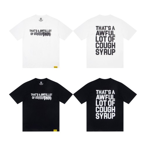 Minimal Hip Hop Streetwear Front Crossed Out Text TRY Graffiti Block Letter Print Back Stacked Bold Block Slogan Graphic Oversized T-Shirt 2 colors 29343909