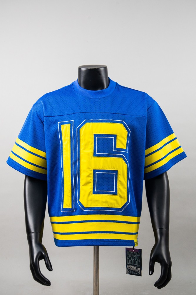 Vintage Football Hip Hop Streetwear Large Number 16 Border Print Mesh Jersey Cropped T-Shirt 4 colors 29344085